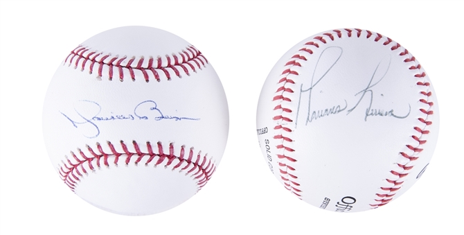 Lot of (2) Mariano Rivera Single Signed Baseballs (JSA)